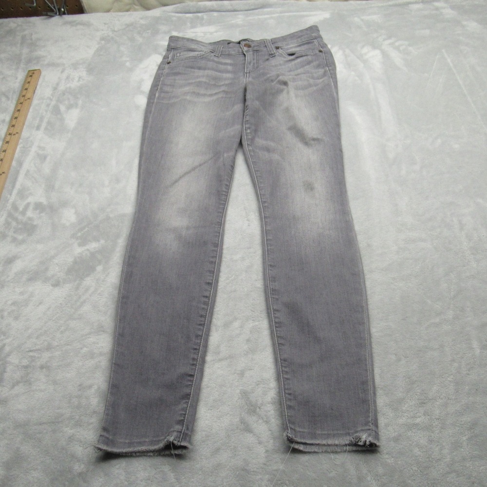 Joes Jeans Women 25 Gray Skyla Stretch‎ Skinny Ankle Frayed Hem 27X28 Whiskering